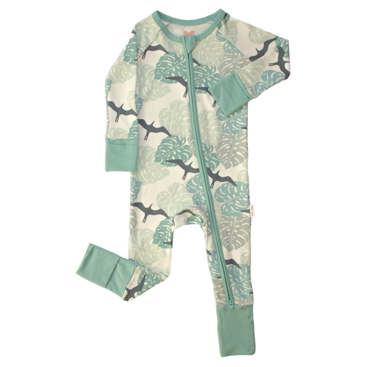 Long-Sleeved Zipper Rompers - Jungle Iwa