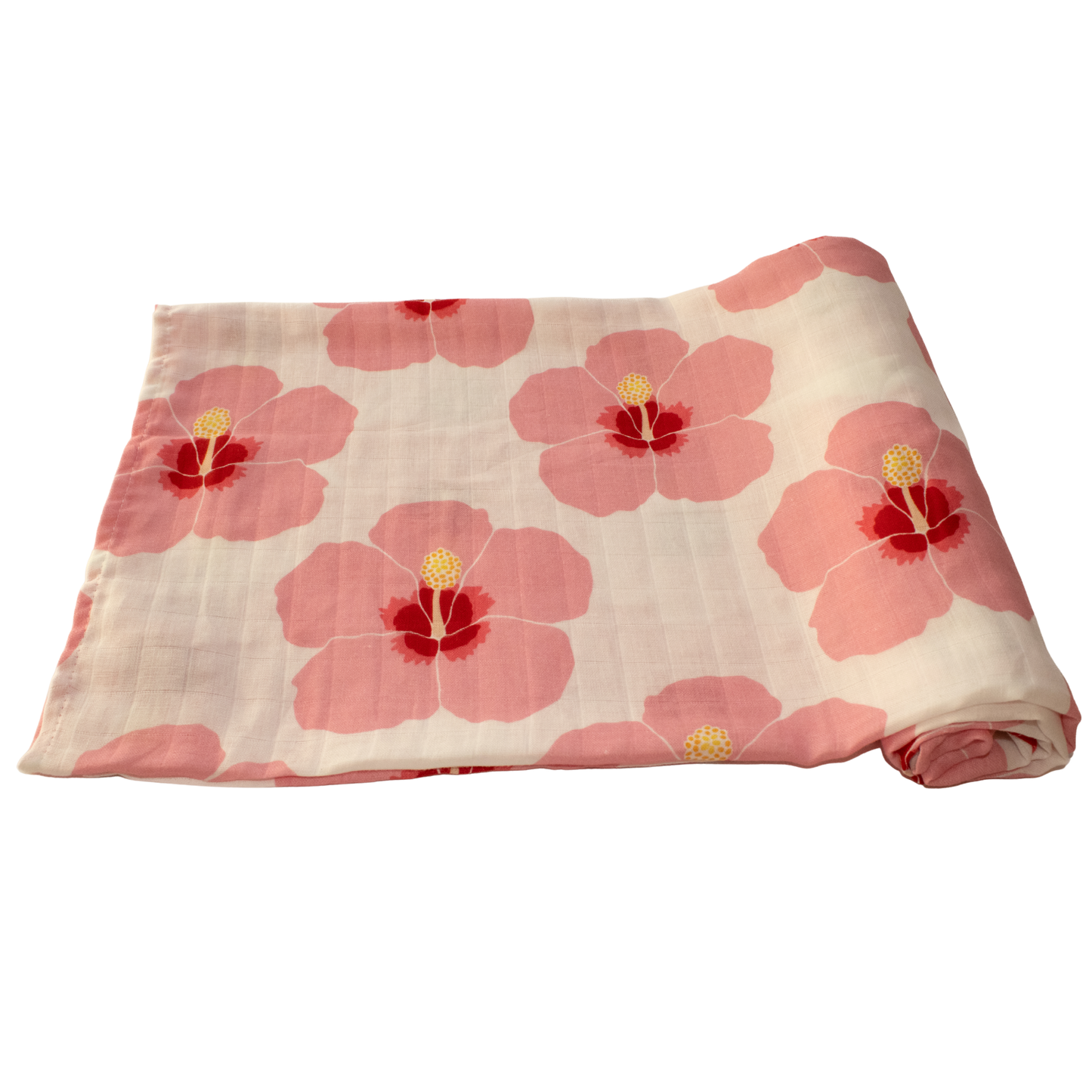 Muslin Swaddle Blanket - Hibiscus in Bloom