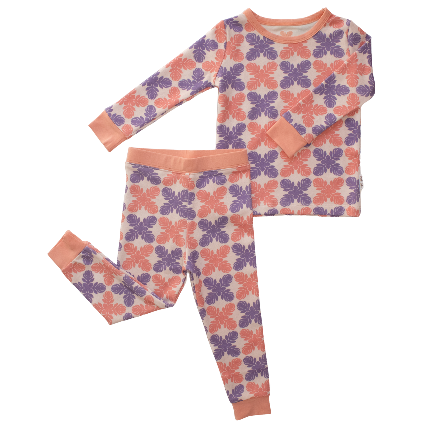 Two-Piece Long Sleeve Pajama Set - Pink Loke