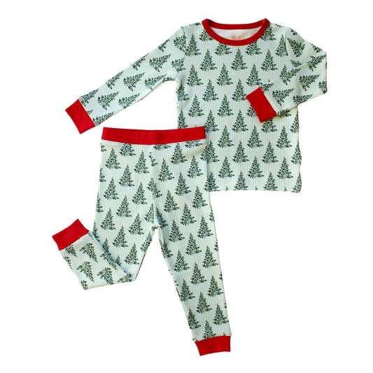 Two-Piece Long Sleeve Pajama Set - Twinkling Fern